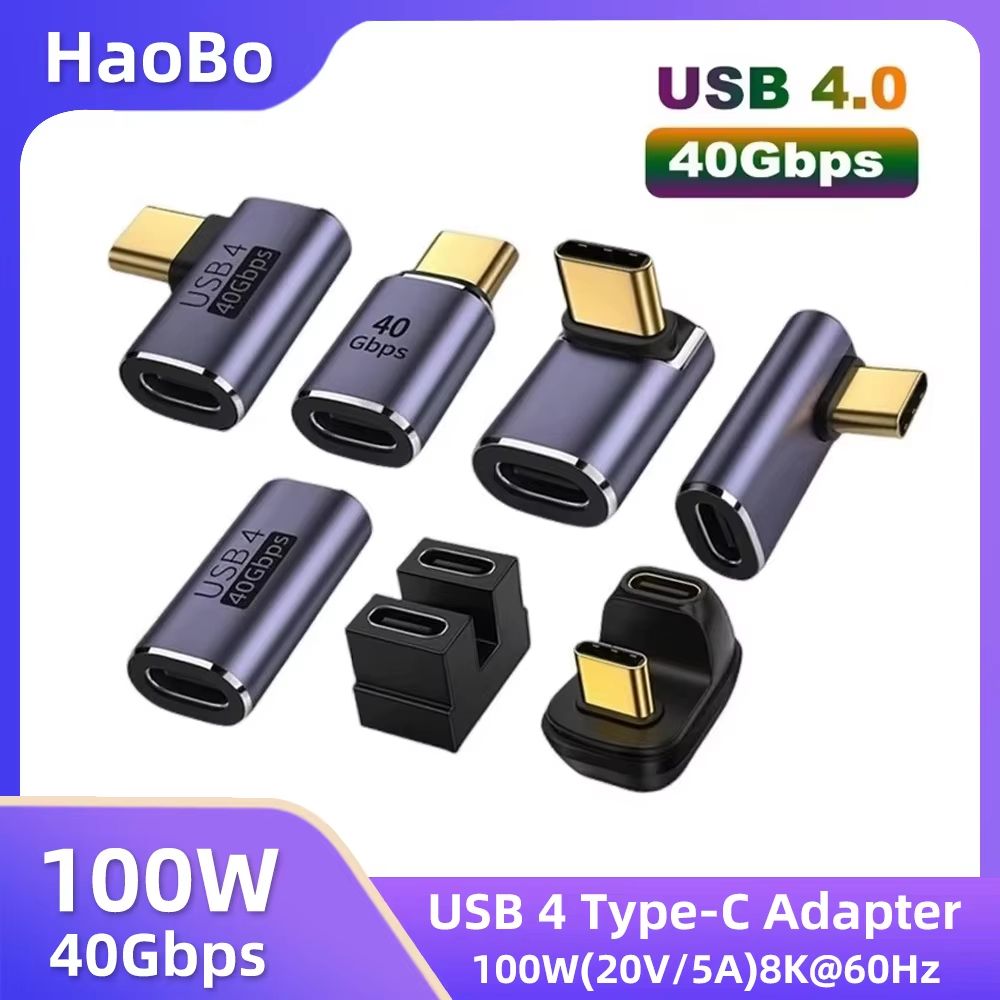 USB40 40Gbps 90 TypeC Adapter 100W Fast Charging Data Converter For MacBook 0