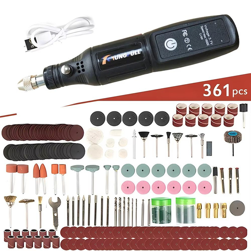 Mini Electric USB Wireless Drill  Handheld Rotary Tool For Woodworking  Engraving 0