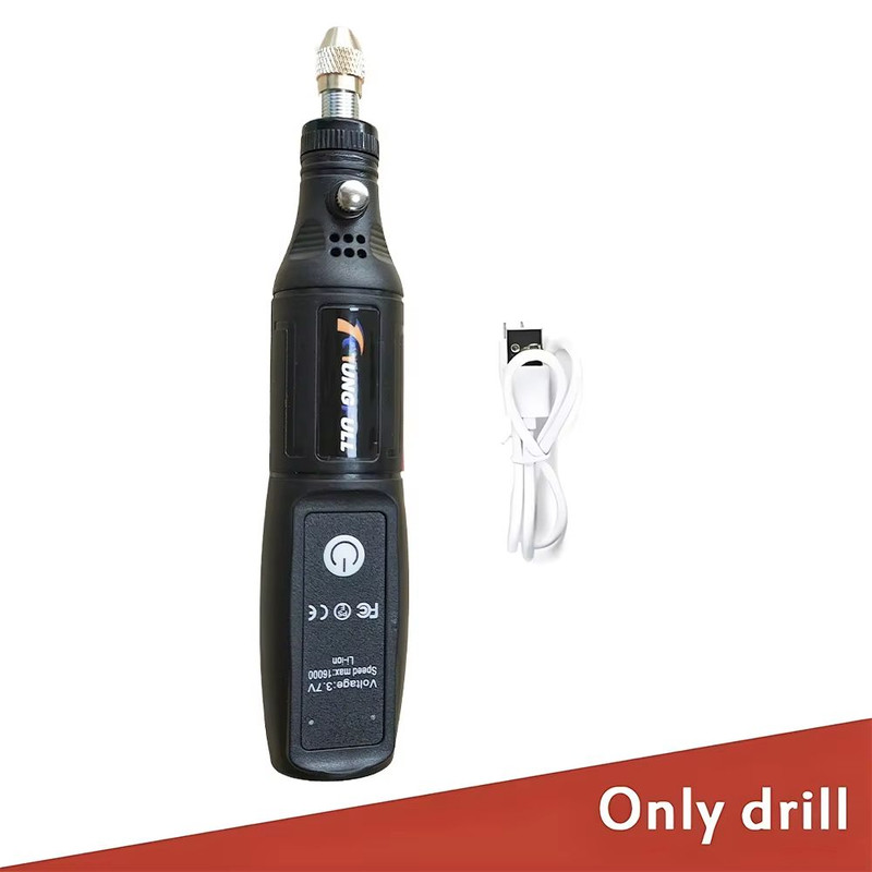 Mini Electric USB Wireless Drill  Handheld Rotary Tool For Woodworking  Engraving 6