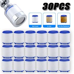 30pcs faucet & shower water filter cartridges – dual pp cotton replacement for kitchen & bath