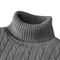 Mens Turtleneck Sweater Casual Rollneck Knitted Wool Jumper For Warmth 11