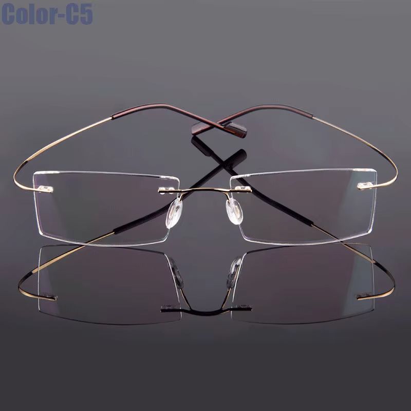 Gmei Rimless Optical Glasses Ultralight Flexible Memory Alloy Eyeglass Frames For Men Women 10
