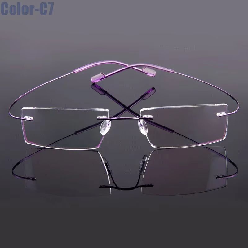 Gmei Rimless Optical Glasses Ultralight Flexible Memory Alloy Eyeglass Frames For Men Women 12