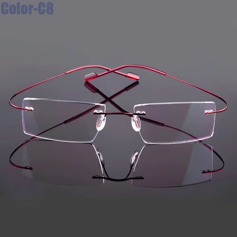 Gmei Rimless Optical Glasses Ultralight Flexible Memory Alloy Eyeglass Frames For Men Women 13