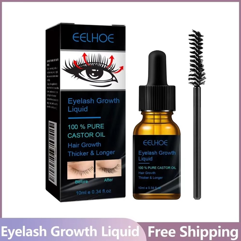 Natural Eyebrow Eyelash Growth Serum Thickening Curling And Moisturizing Castor Oil Liquid For Fe 0