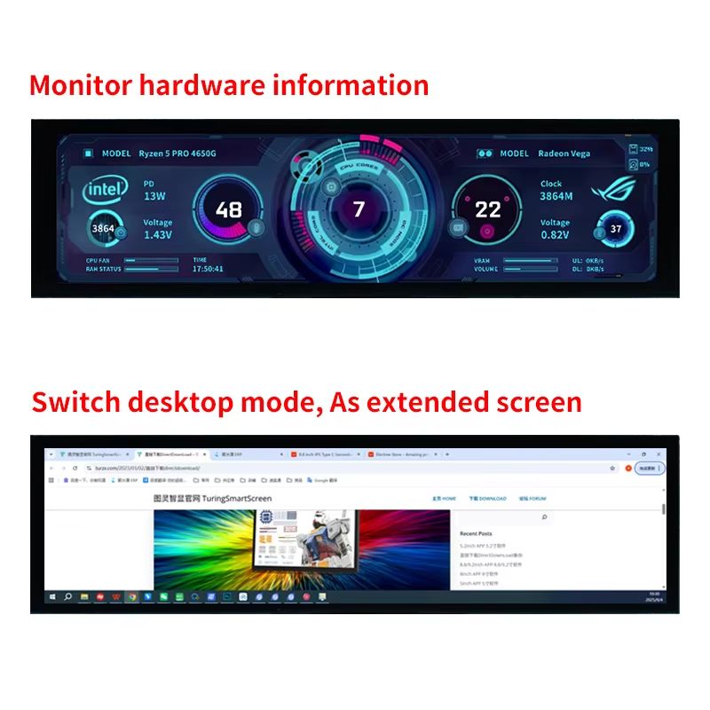 UltraCompact 88 Inch IPS USBC Secondary Smart Display  Portable Monitor For Laptop  Desktop 2