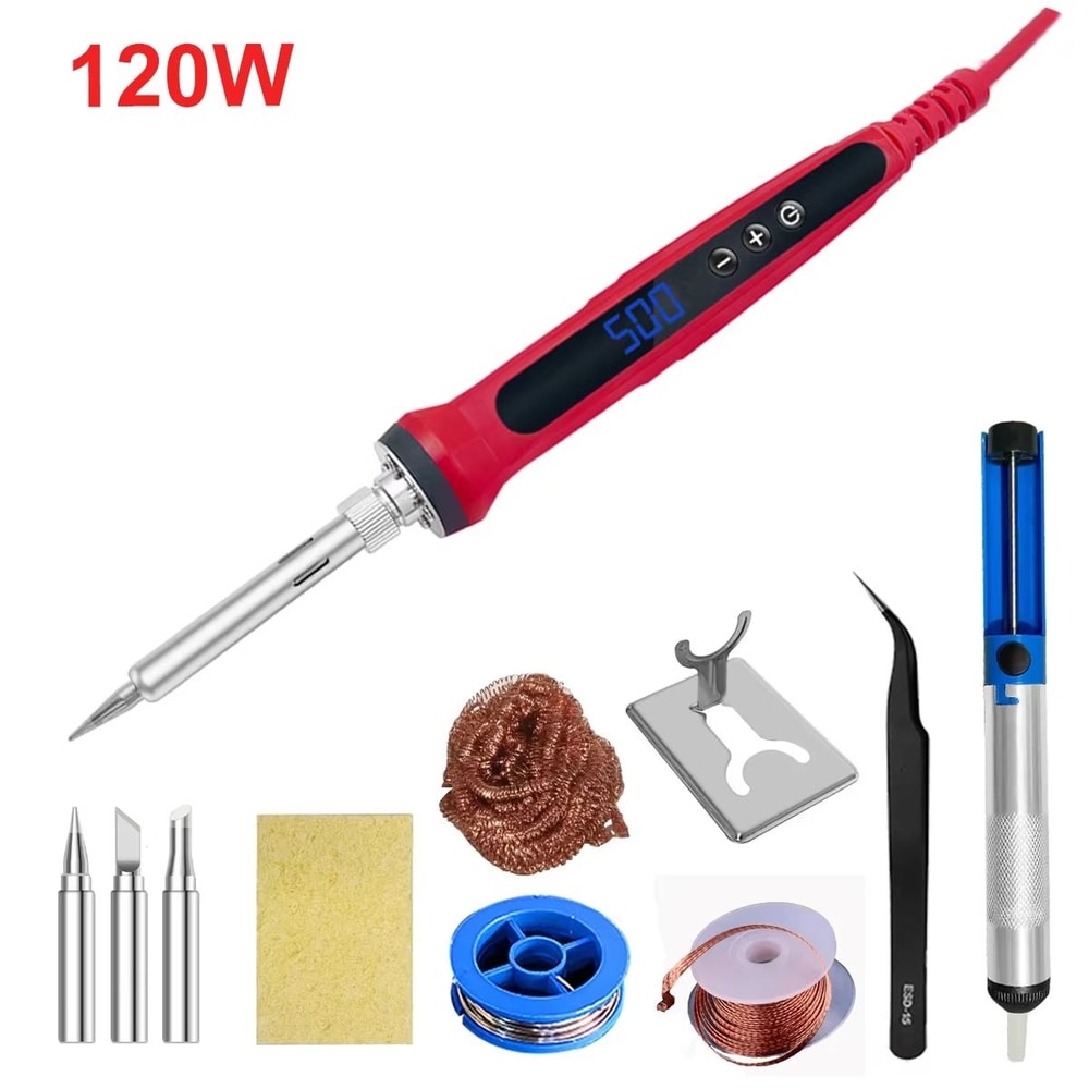 PrecisionPro 80 W Digital LCD Soldering Iron Kit Adjustable Heat For Electronics DIY 11