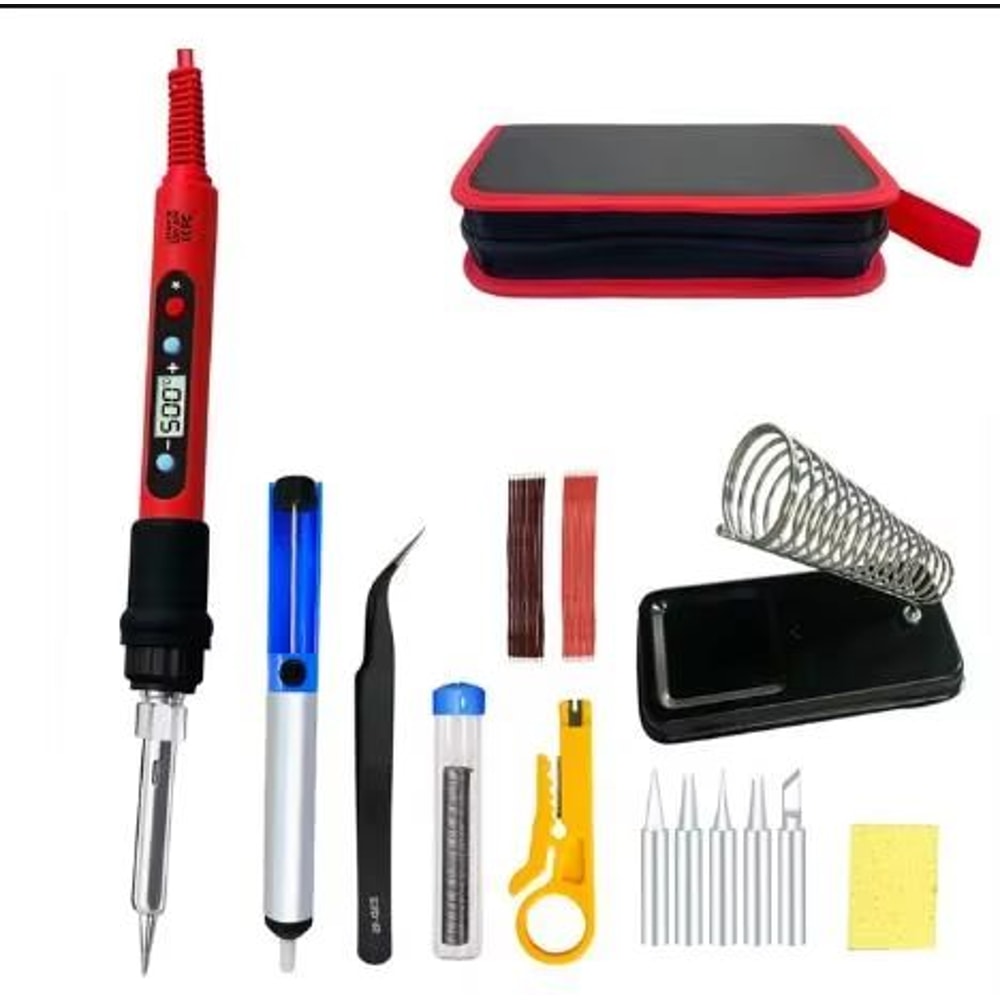 PrecisionPro 80 W Digital LCD Soldering Iron Kit Adjustable Heat For Electronics DIY 7