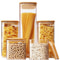 Eco Stack Square Glass Storage Jars With Bamboo Lid Stylish Airtight Canisters For Coffee Grains 0