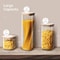 Eco Stack Square Glass Storage Jars With Bamboo Lid Stylish Airtight Canisters For Coffee Grains 2