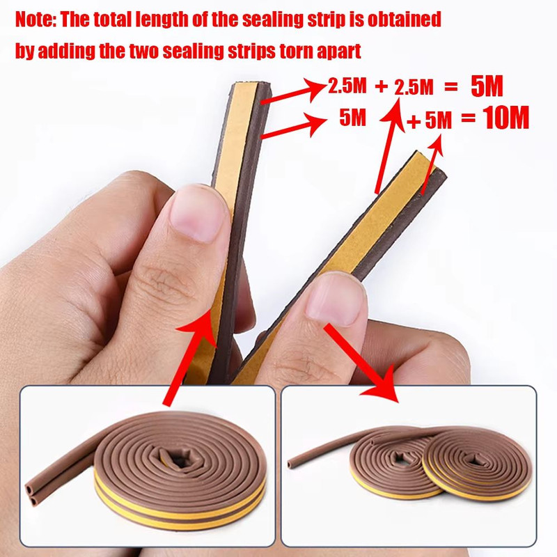 Ultimate Weatherseal Foam Strip For Doors Windows SelfAdhesive Acoustic Windproof Tape 4