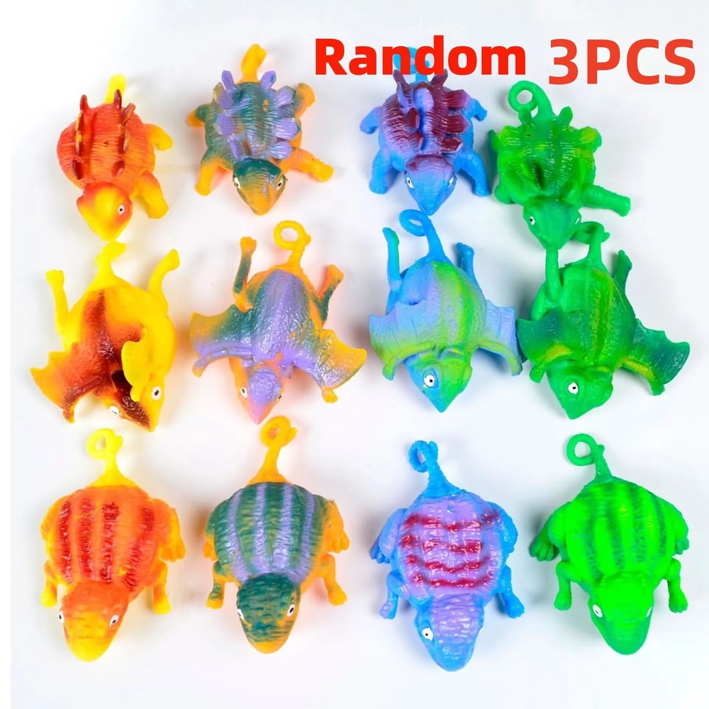 3Piece Inflatable Dinosaur Vent Balls Squeeze Toy Set For Kids 6