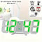 3D LED Digital Wall Clock Adjustable Glow Night Mode For Bedroom Room Decor 3