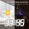 3D LED Digital Wall Clock Adjustable Glow Night Mode For Bedroom Room Decor 4