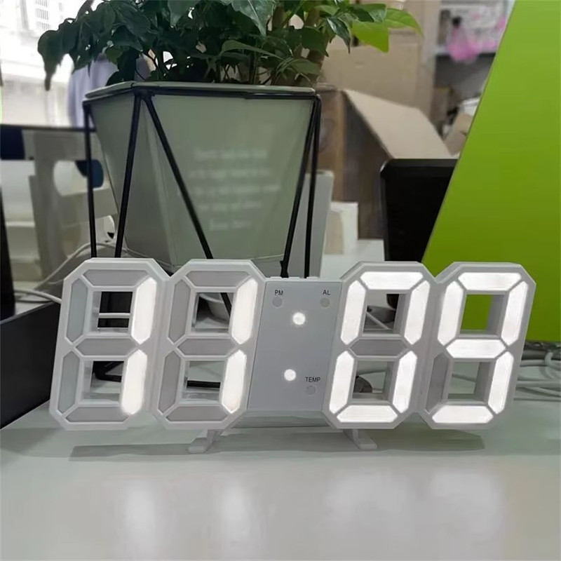 3D LED Digital Wall Clock  Adjustable Glow Night Mode For Bedroom  Room Decor 7