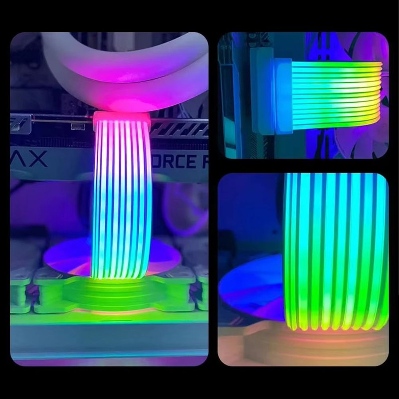 RGB PSU Cable Extension Kit  5V 3Pin ARGB Sync For 68121624Pin Connectors 1