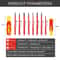10Piece VDE Insulated Interchangeable Blade Screwdriver Set With Magnetic Tips 500V Rated Includes 4