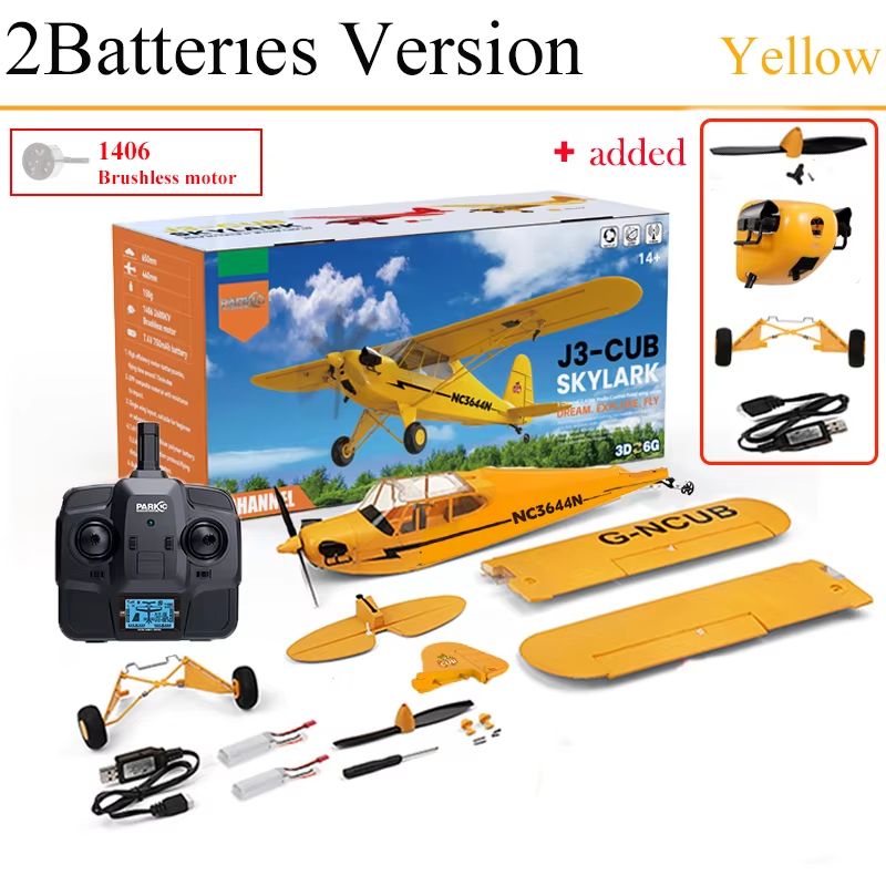 WLtoys A160 J3CUB RC Airplane  5Channel Brushless Motor 24GHz Remote Control 3D6G Stabilization Rea 10
