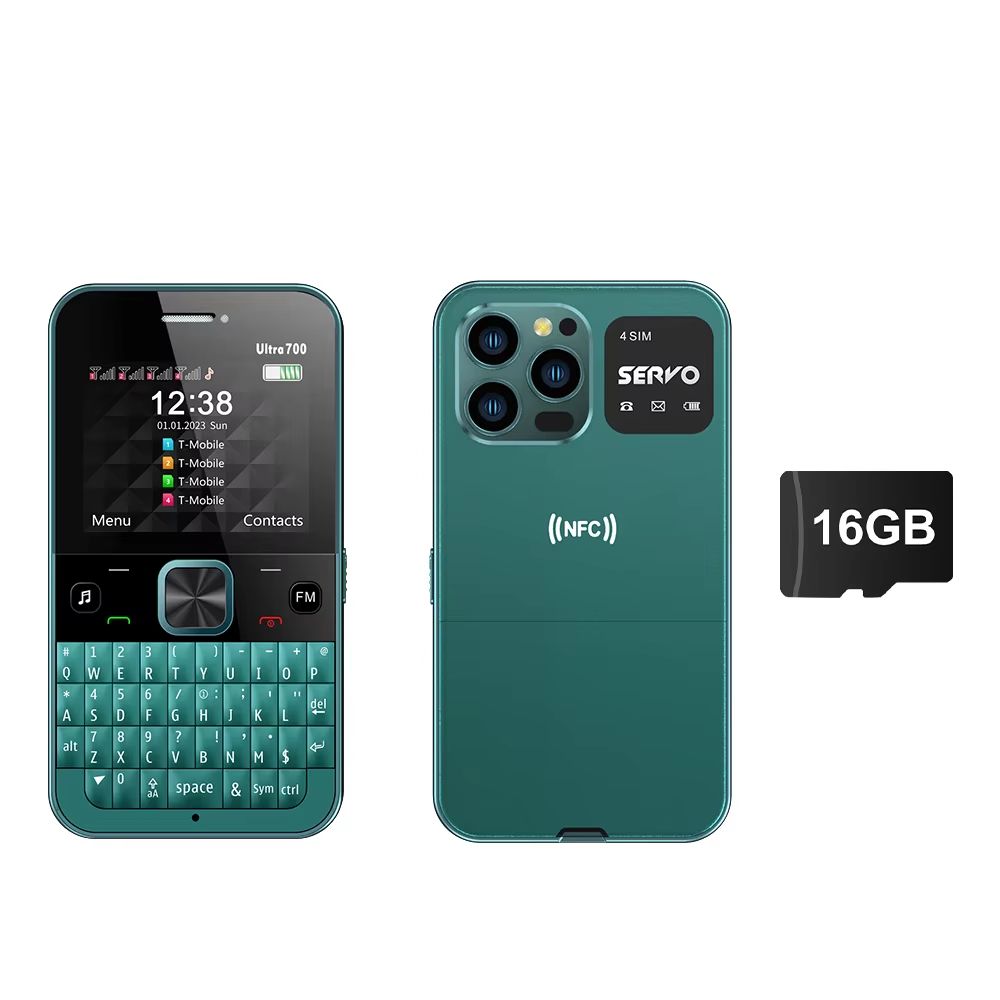 MultiLine Pro 4SIM QWERTY Feature Phone  Speed Dial  TypeC 9