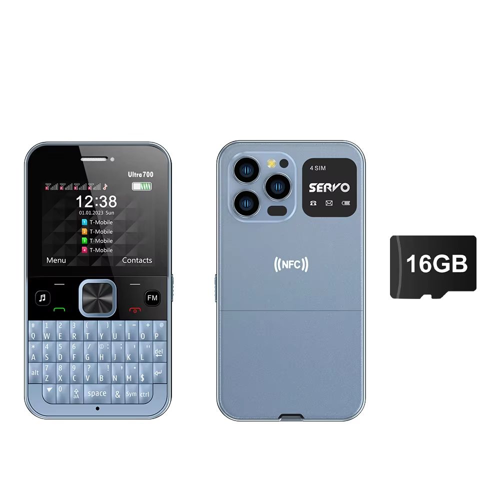MultiLine Pro 4SIM QWERTY Feature Phone  Speed Dial  TypeC 8