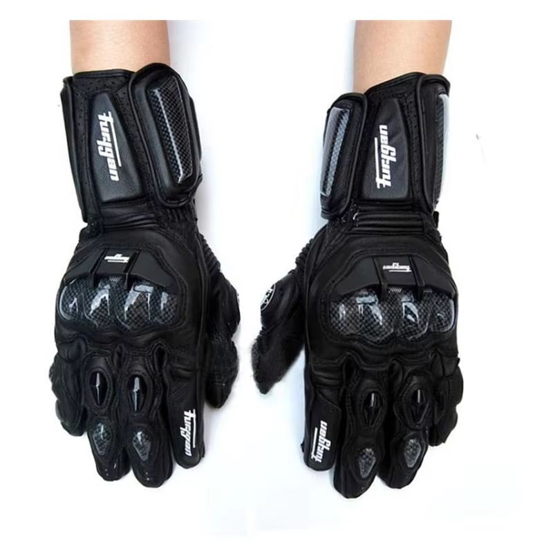 UltimateRide Genuine Leather Motorcycle Gloves  CarbonFiber Knuckle Protection  TouchScreen Ready 0