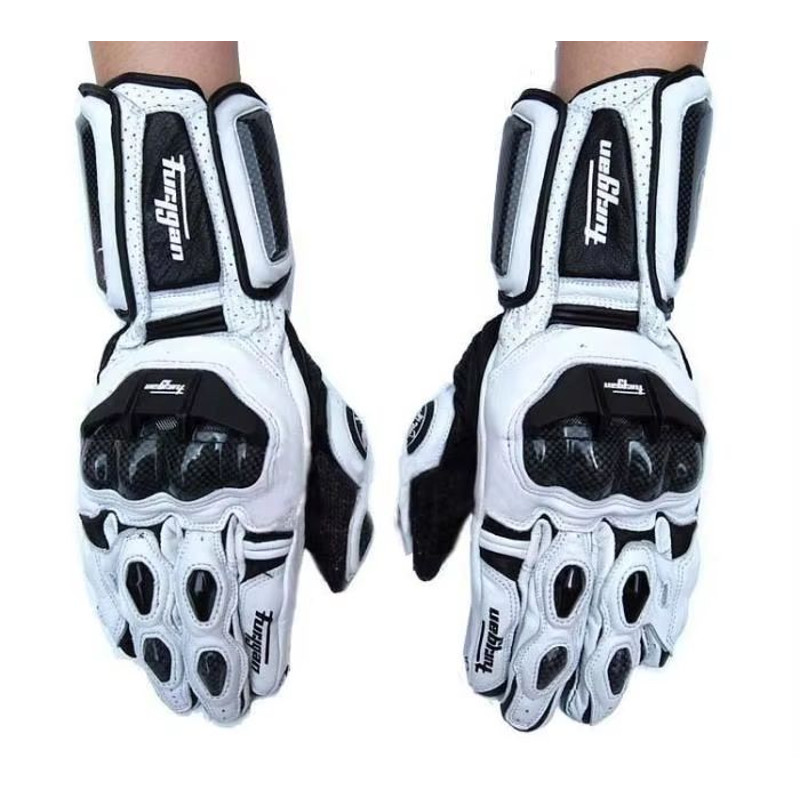 UltimateRide Genuine Leather Motorcycle Gloves  CarbonFiber Knuckle Protection  TouchScreen Ready 2