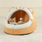 SnuggleDen Premium Pet Cave Bed Cozy Hideaway For Cats Small Dogs 1