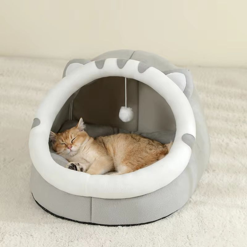 SnuggleDen Premium Pet Cave Bed  Cozy Hideaway For Cats  Small Dogs 3