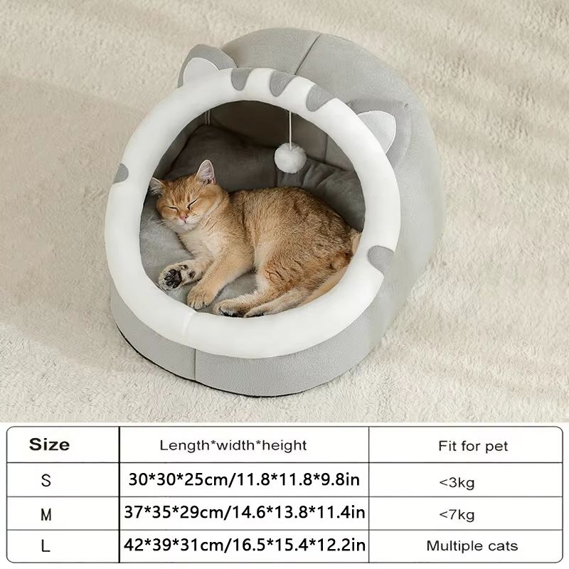 SnuggleDen Premium Pet Cave Bed  Cozy Hideaway For Cats  Small Dogs 5