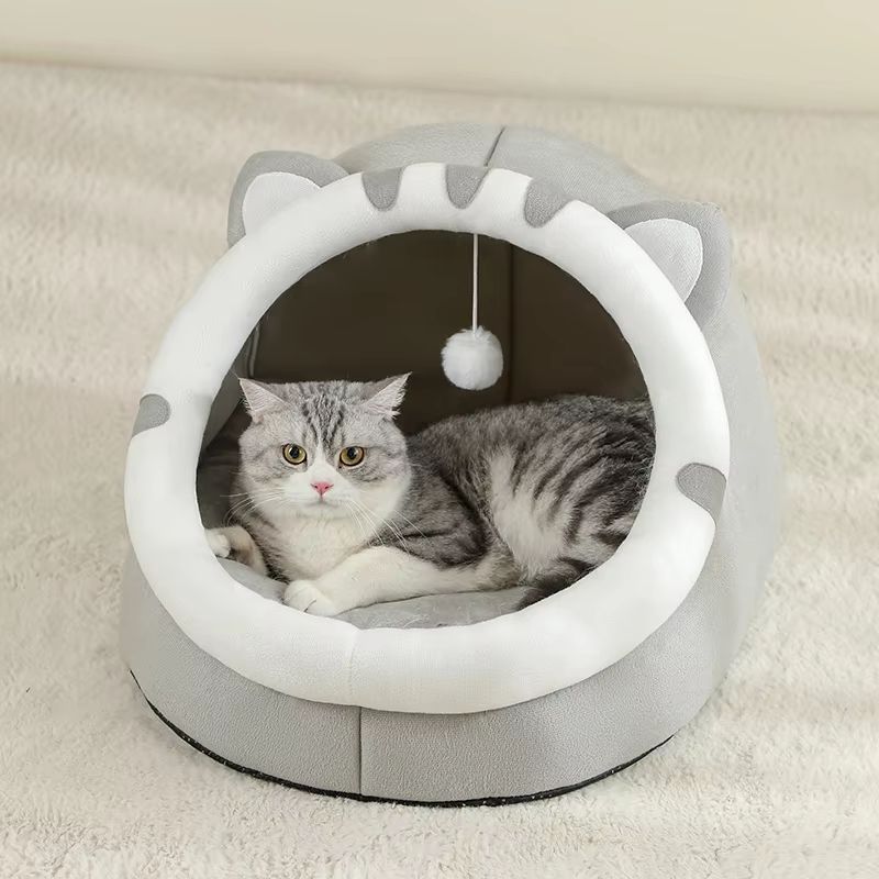 SnuggleDen Premium Pet Cave Bed  Cozy Hideaway For Cats  Small Dogs 6