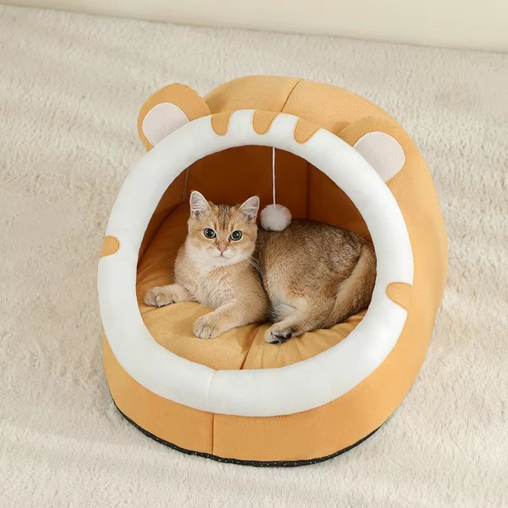 SnuggleDen Premium Pet Cave Bed  Cozy Hideaway For Cats  Small Dogs 7