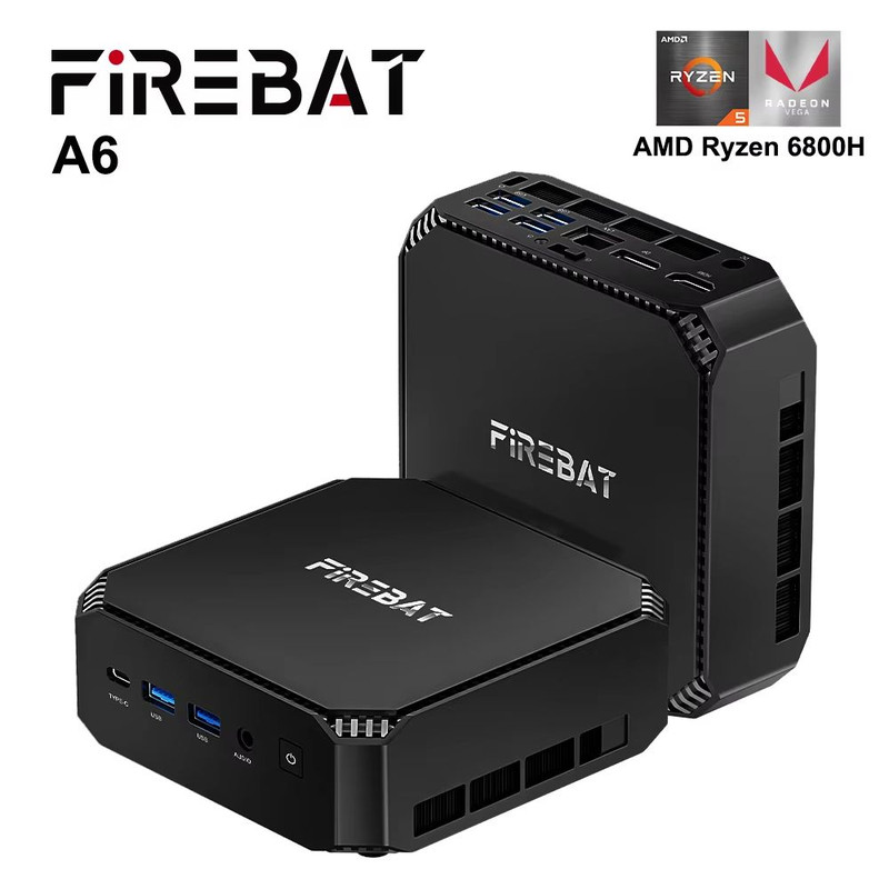 FIREBAT A6 UltraCompact Mini PC  8Core 16Thread Ryzen 7 6800H 16 GB DDR5  512 GB SSD 0