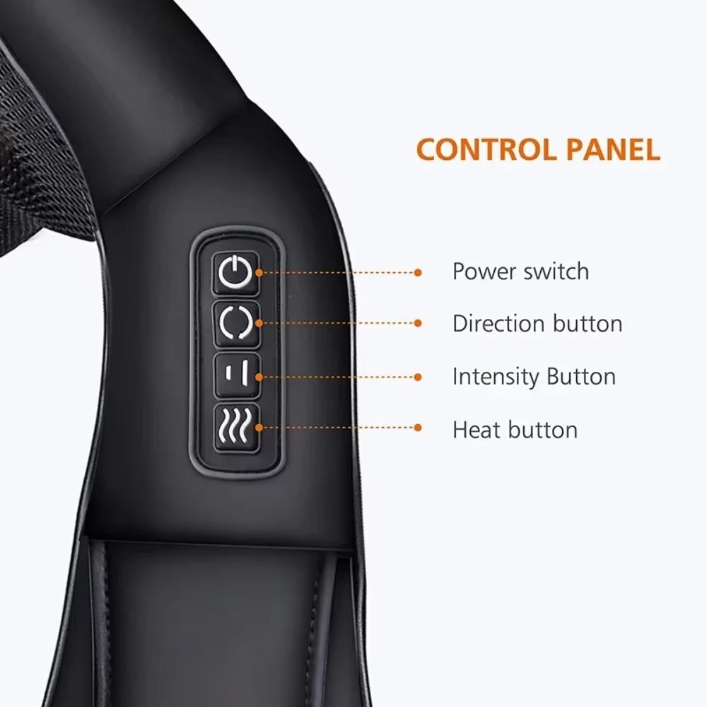 RelaxHeat Shiatsu Neck  Shoulder Massage Shawl  HotCompress Electric Cervical Traction  Kneading Wr 4