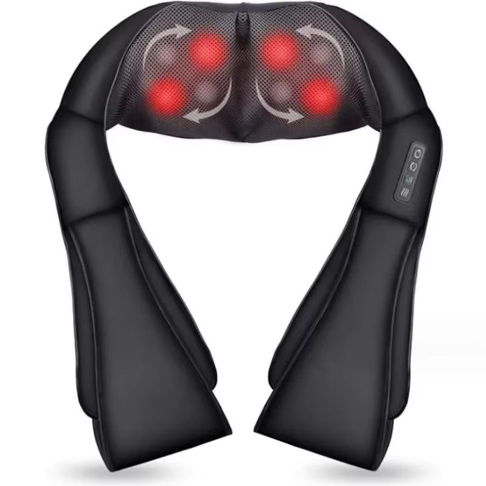 RelaxHeat Shiatsu Neck  Shoulder Massage Shawl  HotCompress Electric Cervical Traction  Kneading Wr 7