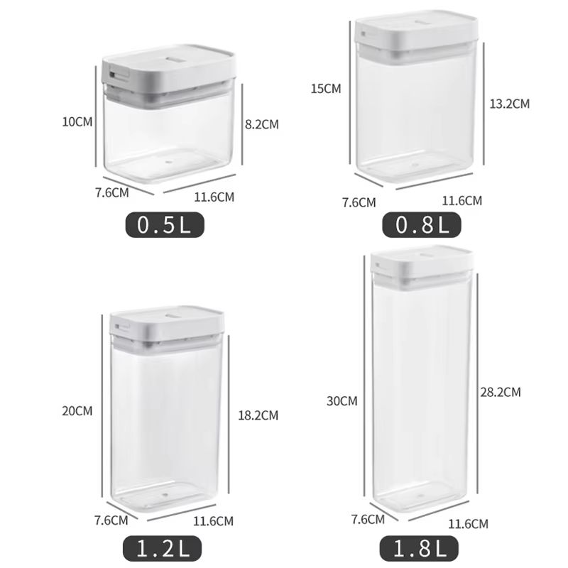 ClearLock Premium Transparent Pasta  Grain Storage Box  MoistureProof Kitchen Container 5