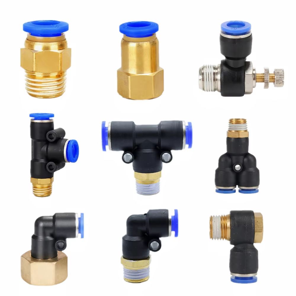 QuickFit Pneumatic Air Connector  PCPCFPLPLF Series 4mm6mm8mm Tube 18inch12inch Thread 1
