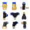 QuickFit Pneumatic Air Connector PCPCFPLPLF Series 4mm6mm8mm Tube 18inch12inch Thread 1