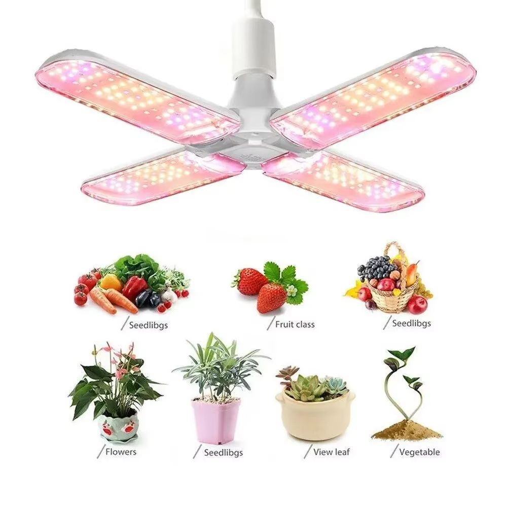 PlantFlex Foldable FullSpectrum LED Grow Light Bulb 243648 W E27 Indoor Plants Flowers Seedlings 0