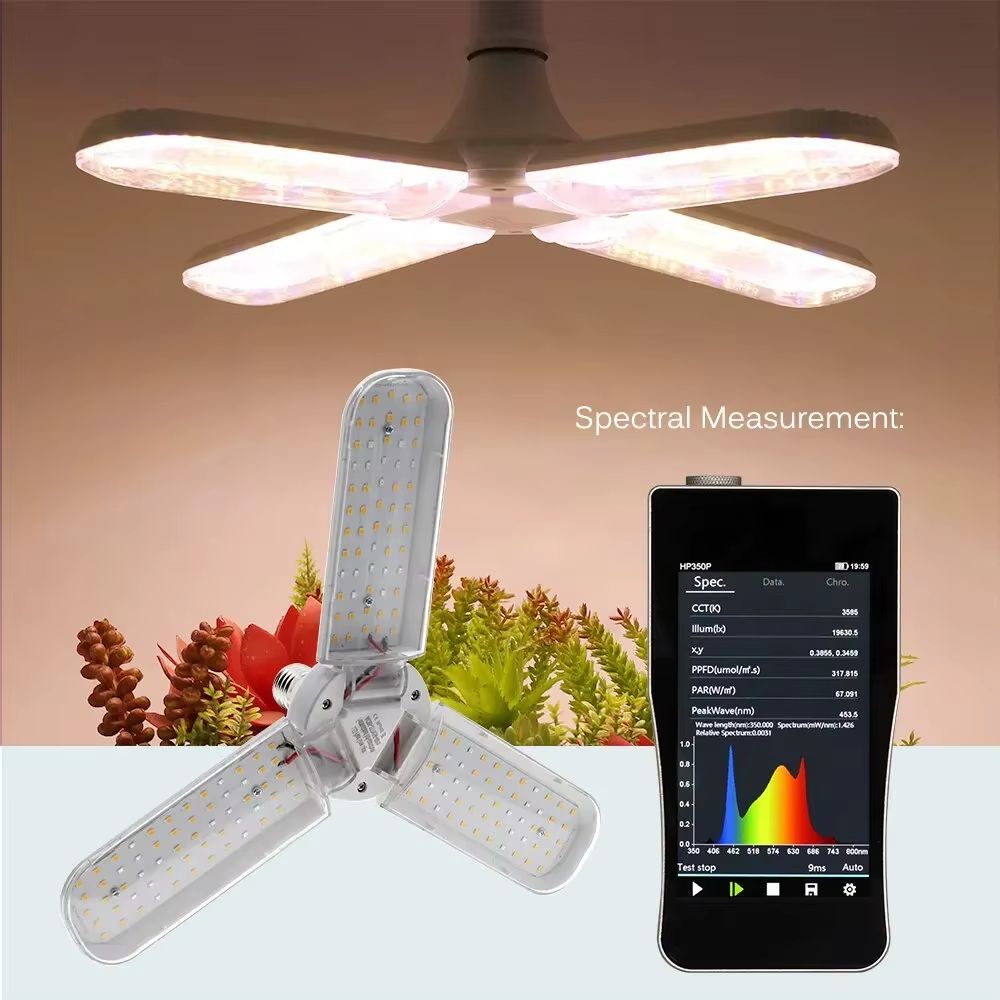 PlantFlex Foldable FullSpectrum LED Grow Light Bulb 243648 W E27 Indoor Plants Flowers Seedlings 2