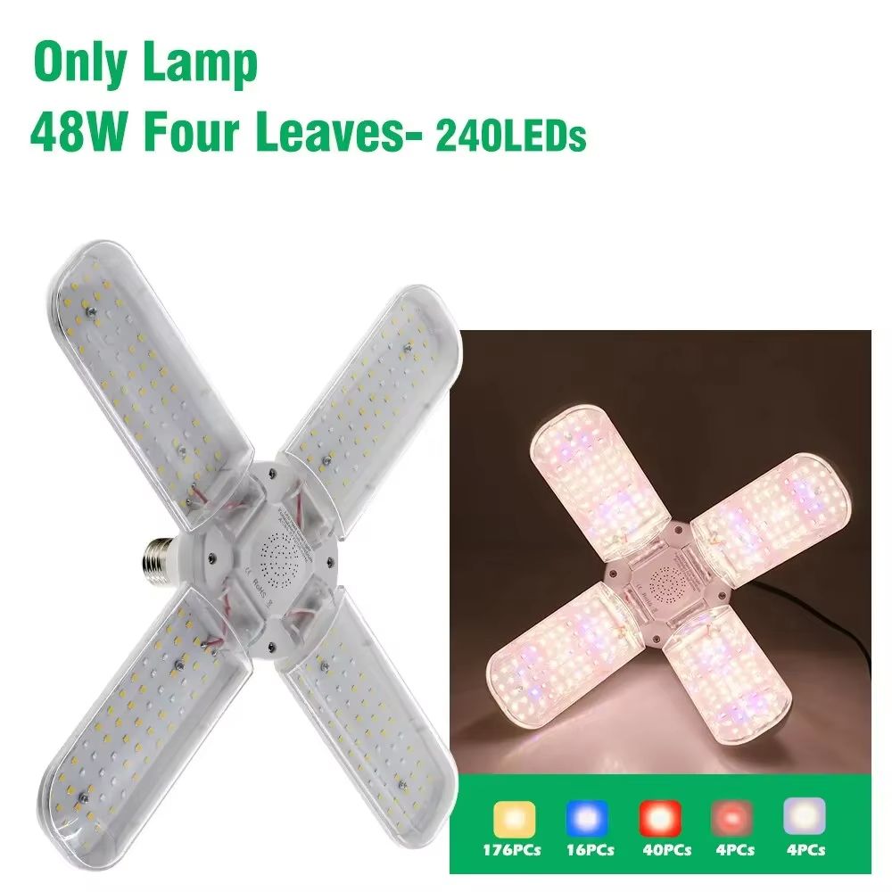 PlantFlex Foldable FullSpectrum LED Grow Light Bulb 243648 W E27 Indoor Plants Flowers Seedlings 7