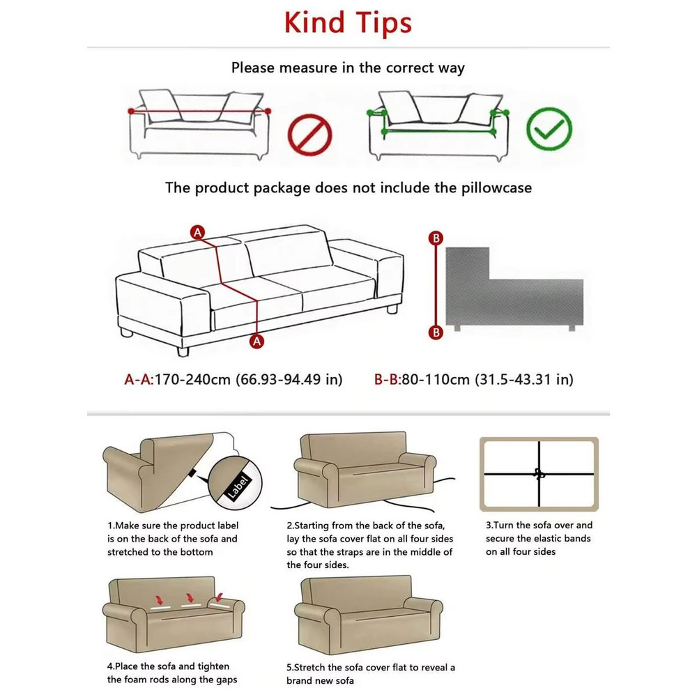 UltraFit SolidColor Stretch Sofa Slipcover  NonSlip DustProof Furniture Protector 2