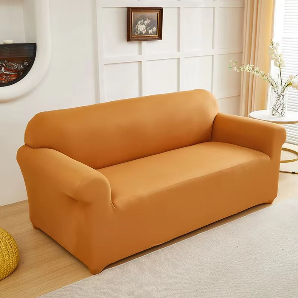 UltraFit SolidColor Stretch Sofa Slipcover  NonSlip DustProof Furniture Protector 4