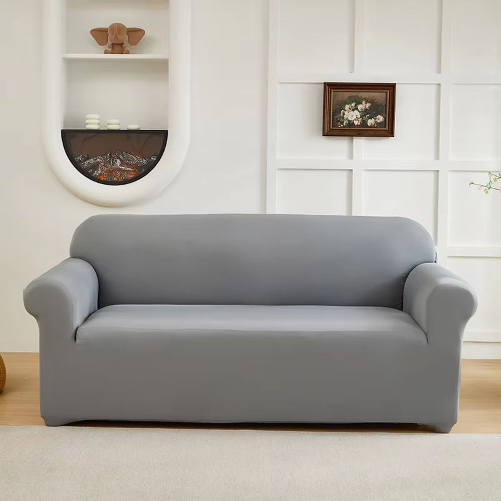 UltraFit SolidColor Stretch Sofa Slipcover  NonSlip DustProof Furniture Protector 8