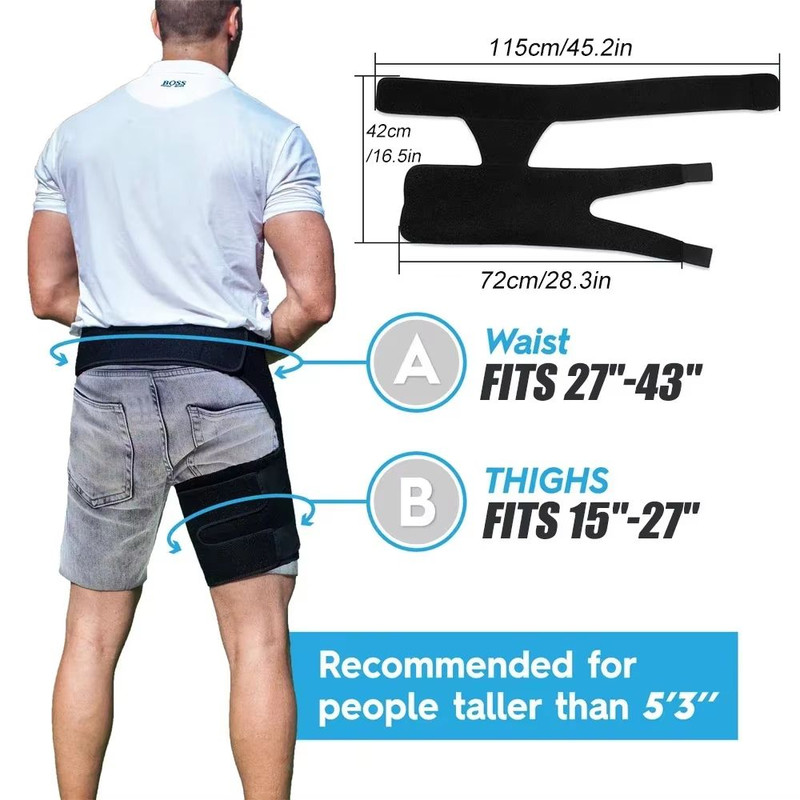 ProFlex Hip  Thigh Compression Wrap  Hip Compression Support For Sciatica Groin Hamstring  Quad Rel 2
