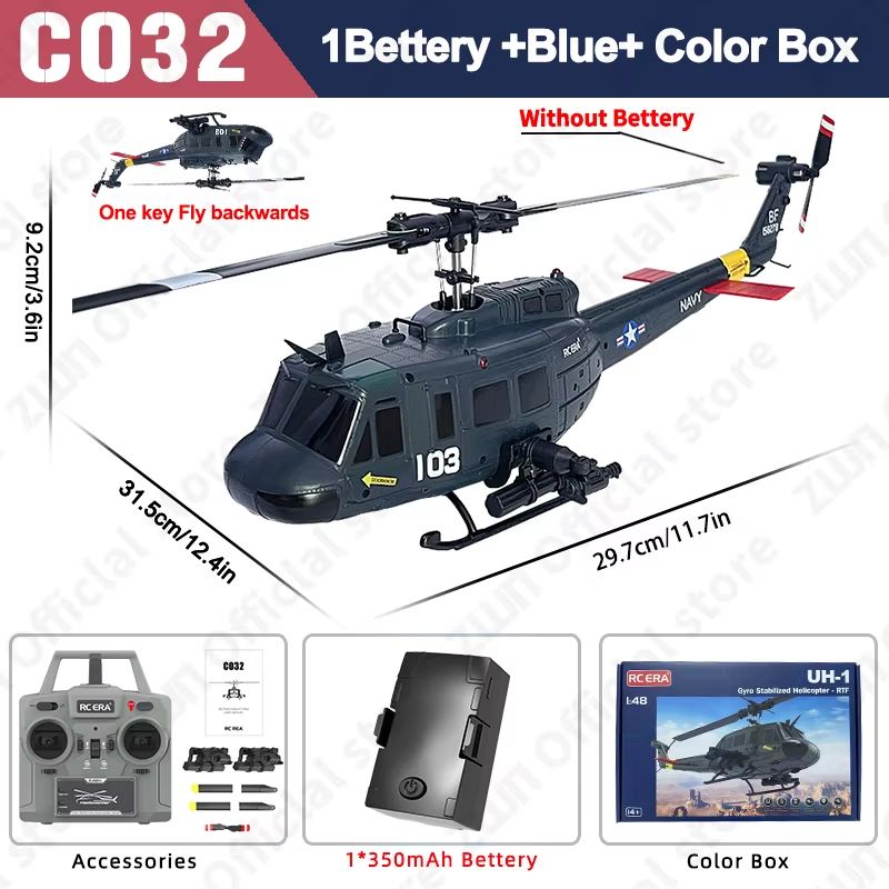 SkyMaster C032 24G 6CH Altitude Hold RC Helicopter  6Axis Gyro  Optical Flow For Kids  Adults 9