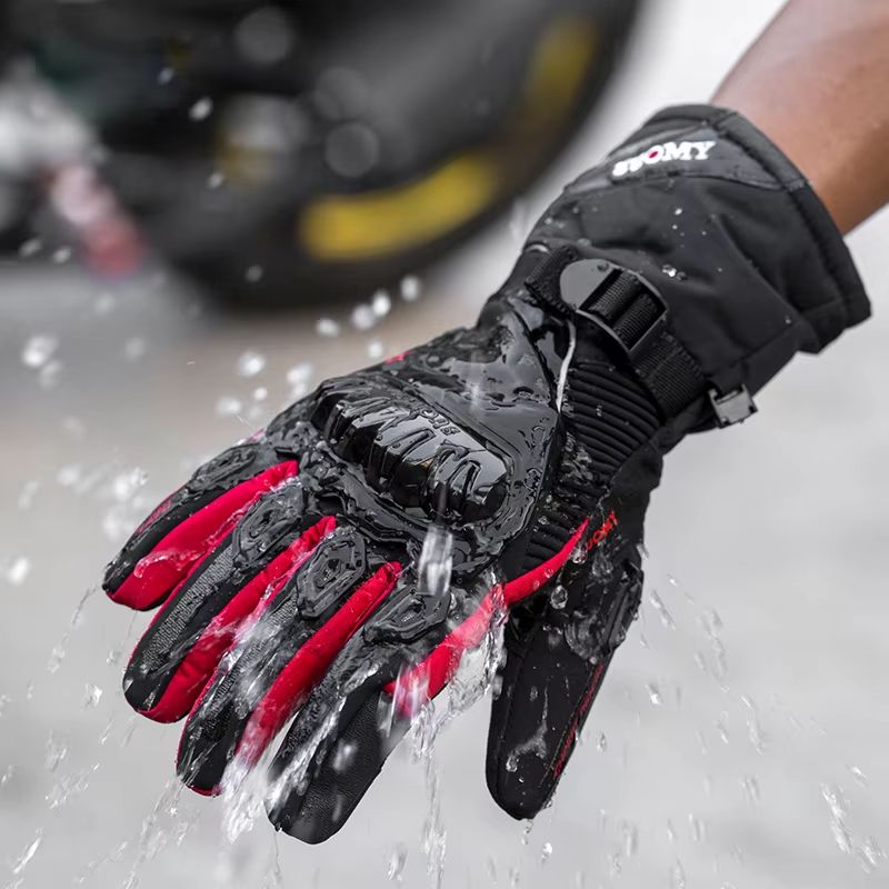 SUOMY Winter Waterproof TouchScreen Motorcycle Gloves  Windproof Warm Biker Gloves For Men 4