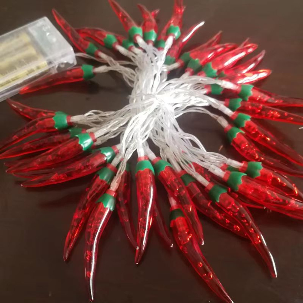Red Chilli LED String Lights  BatteryUSB Powered Fairy Garland For Holiday Wedding  Party Decor 1