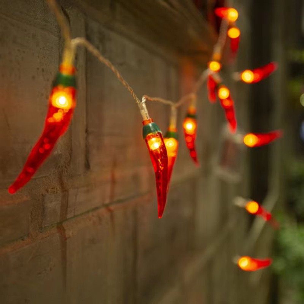 Red Chilli LED String Lights  BatteryUSB Powered Fairy Garland For Holiday Wedding  Party Decor 2