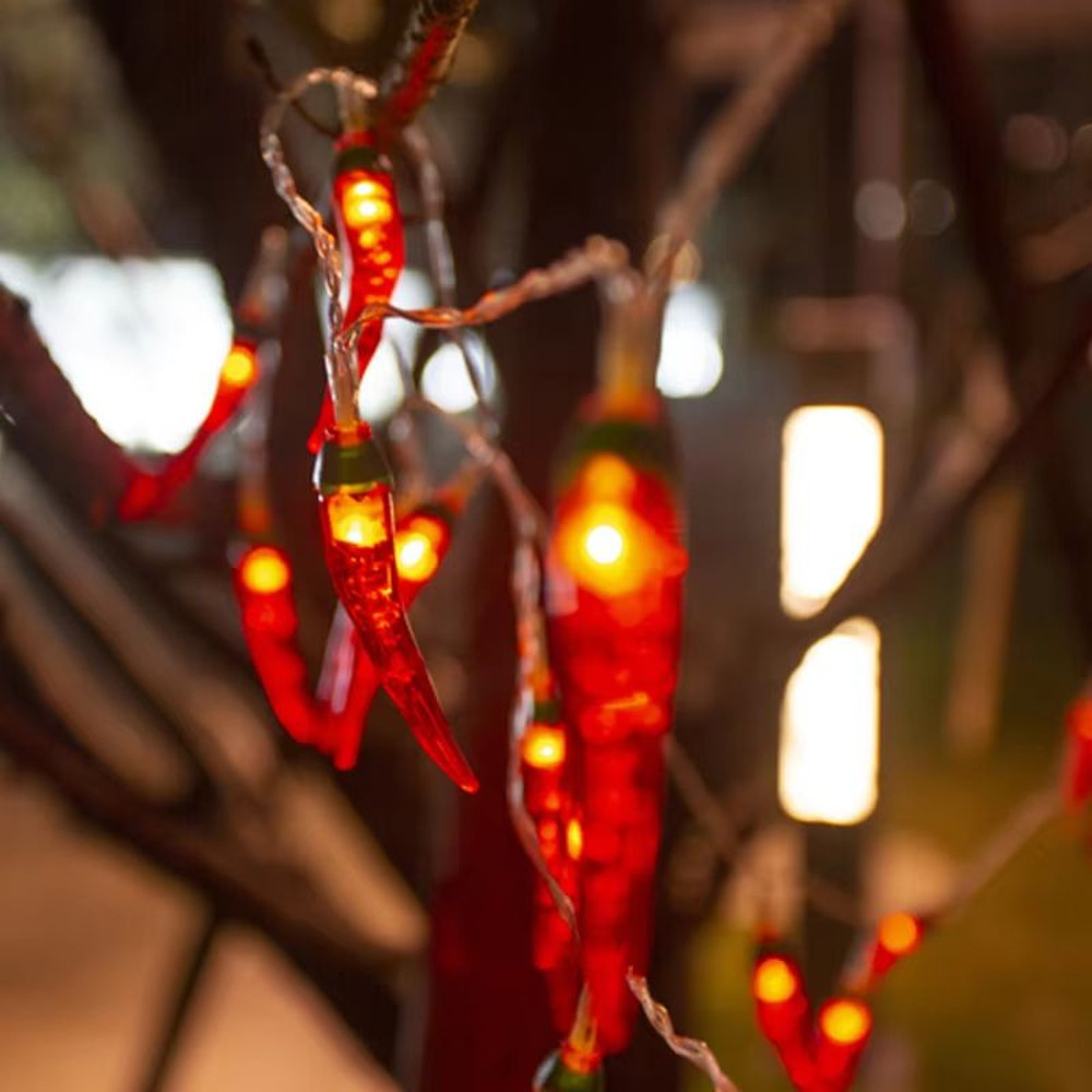 Red Chilli LED String Lights  BatteryUSB Powered Fairy Garland For Holiday Wedding  Party Decor 3