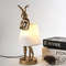 Nordic Rogue Rabbit Resin Table Lamp  Designer LED Table Light With Fabric Shade For Bedroom  Livin 3